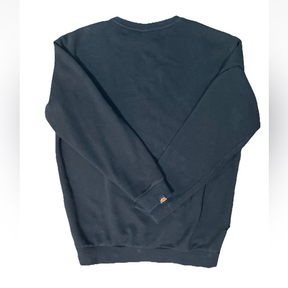 ELLESSE Sweatshirt Men's Small Pullover Crew Neck Long Sleeve Black Logo - Picture 7 of 7